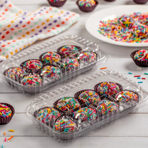 100un Embalagem Retangular Pote 08 Docinhos Brigadeiros Jf06